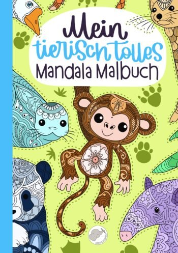 Buchcover: Mein tierisch tolles Mandala Malbuch