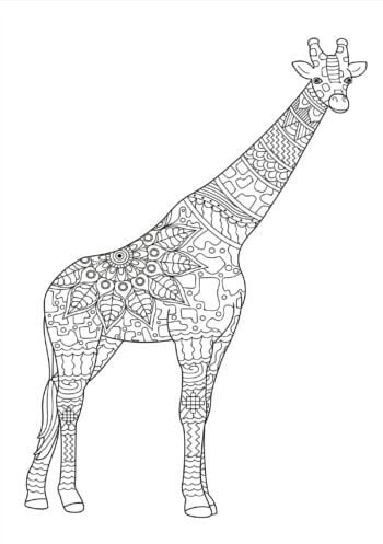 Mandala Malbuch Giraffe