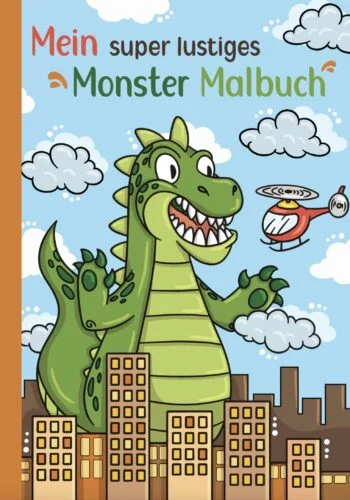 Buchcover: Mein super lustiges Monster Malbuch