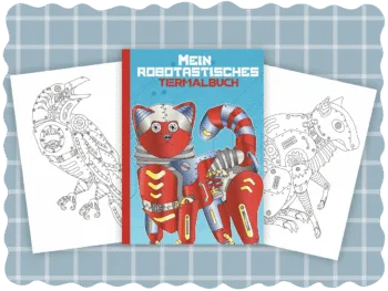 Mein robotastisches Tiermalbuch