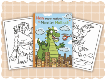 Mein super lustiges Monster Malbuch