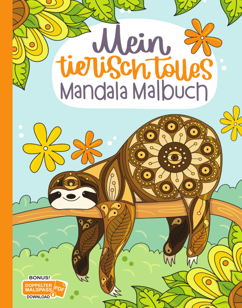 Mein tierisch tolles Mandala Malbuch: 55 wunderschöne und einzigartige Tier - Mandalas für Kinder ab 8 Jahren zum Ausmalen und Entspannen.