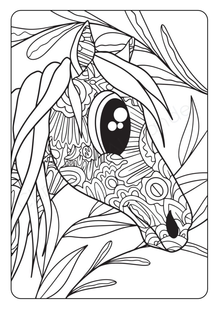 Mein Pferde Mandala Malbuch: 50 wunderschöne und liebevoll gestaltete Pferde-Mandalas für Kinder zum Ausmalen und Entspannen. (Die schönsten Pferde-Malbücher von Christoph Alexander, Band 4)