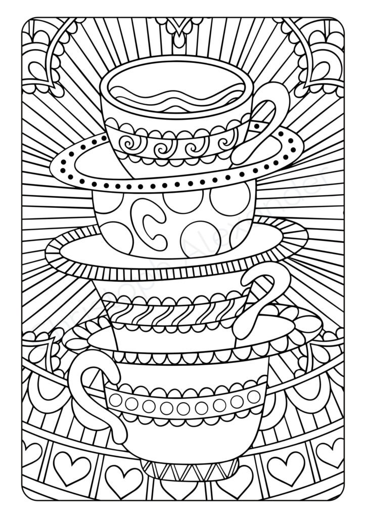 Alice: Das wundersame Mandala Malbuch für Kinder ab 8+ Jahren mit 50 Illustrationen aus der Welt von Alice im Wunderland.