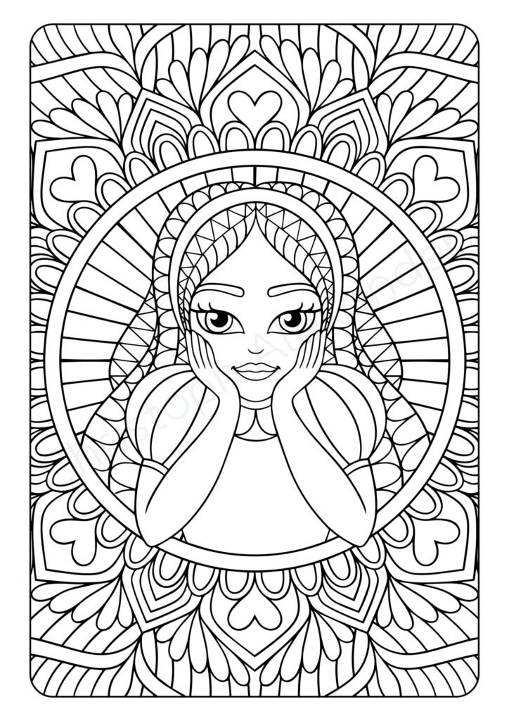 Alice: Das wundersame Mandala Malbuch für Kinder ab 8+ Jahren mit 50 Illustrationen aus der Welt von Alice im Wunderland.