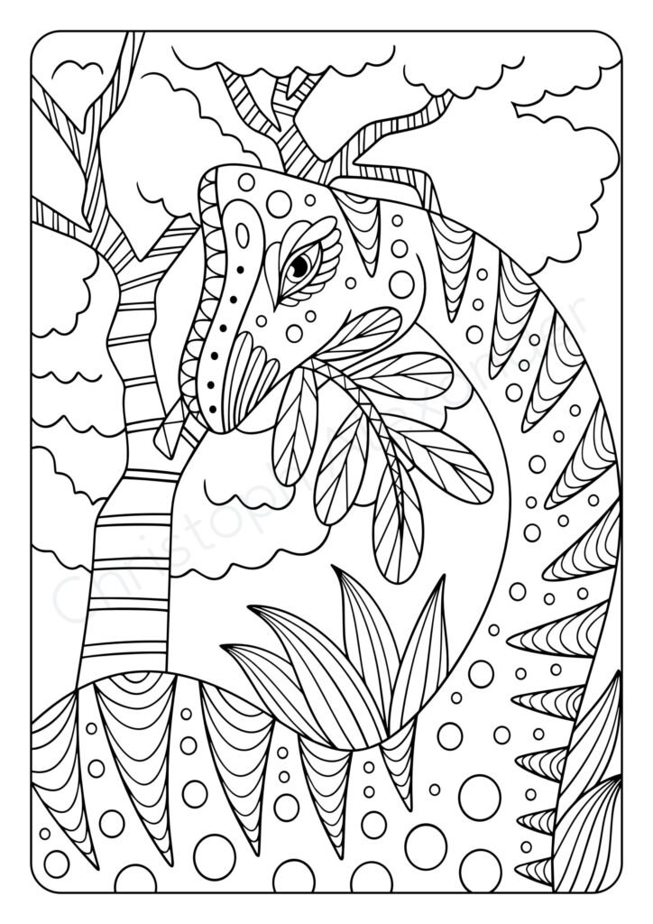 Mein dinotastisches Mandala Malbuch: 50 tolle Dino-Mandalas für Kinder zum Ausmalen und Entspannen.