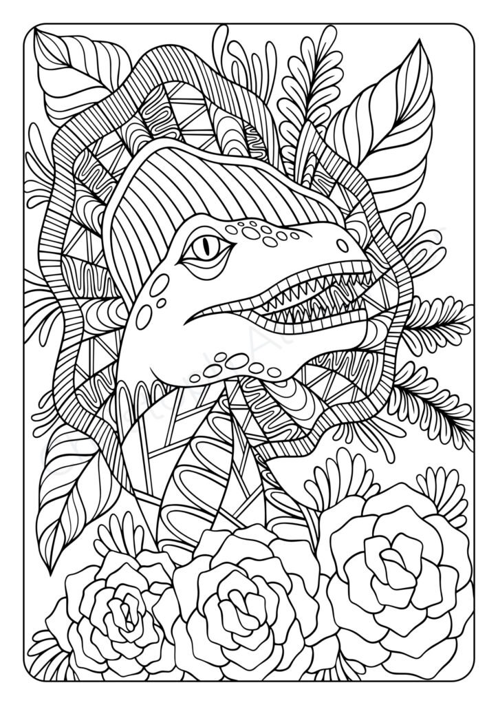 Mein dinotastisches Mandala Malbuch: 50 tolle Dino-Mandalas für Kinder zum Ausmalen und Entspannen.