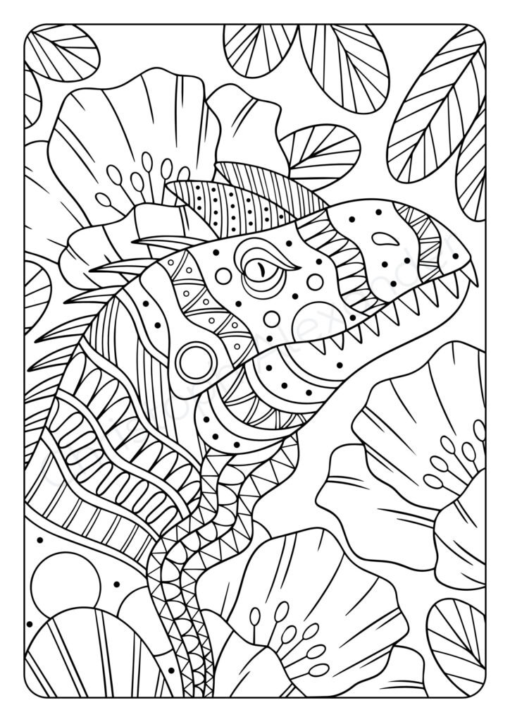 Mein dinotastisches Mandala Malbuch: 50 tolle Dino-Mandalas für Kinder zum Ausmalen und Entspannen.