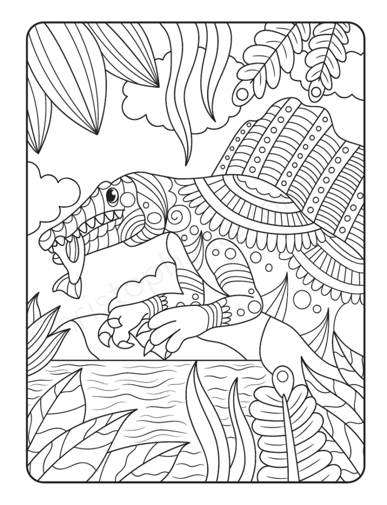 Mein dinotastisches Mandala Malbuch: 50 tolle Dino-Mandalas für Kinder zum Ausmalen und Entspannen.