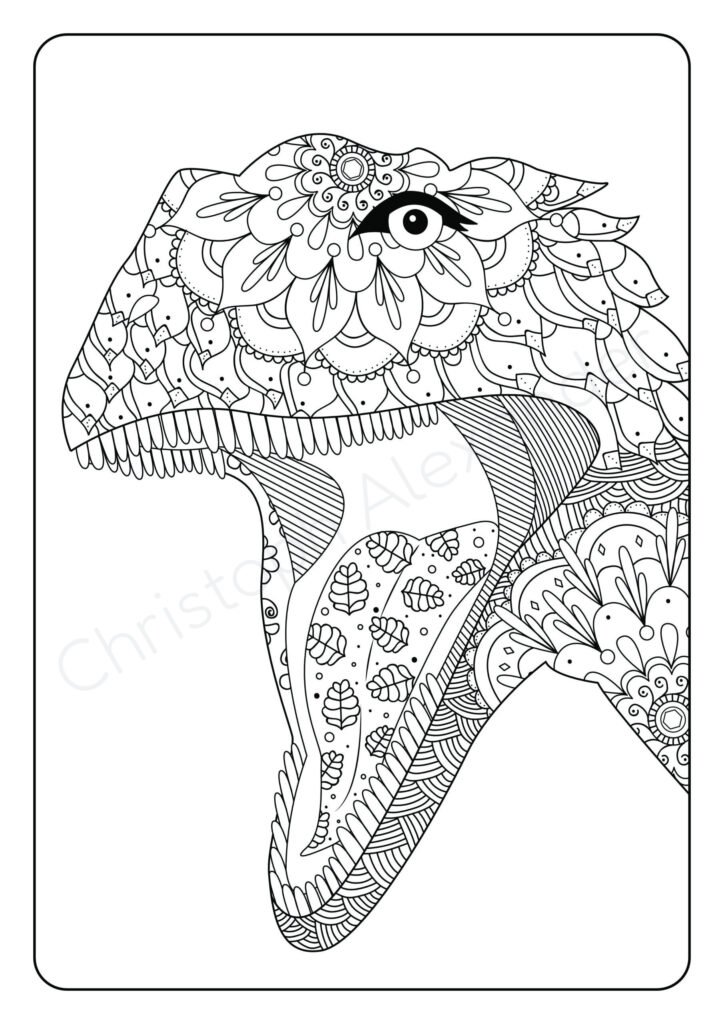 Mein gigantosaurisches Mandala Malbuch: 55 eindrucksvolle und einzigartige Dino - Mandalas für Kinder ab 8 Jahren zum Ausmalen und Entspannen.