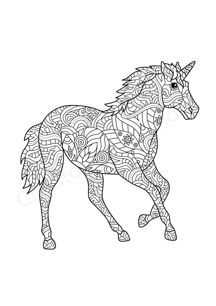 Mein einhorntastisches Mandala Malbuch: 50 wunderschöne Einhorn Mandalas für Kinder ab 8 Jahren zum Ausmalen und Entspannen.