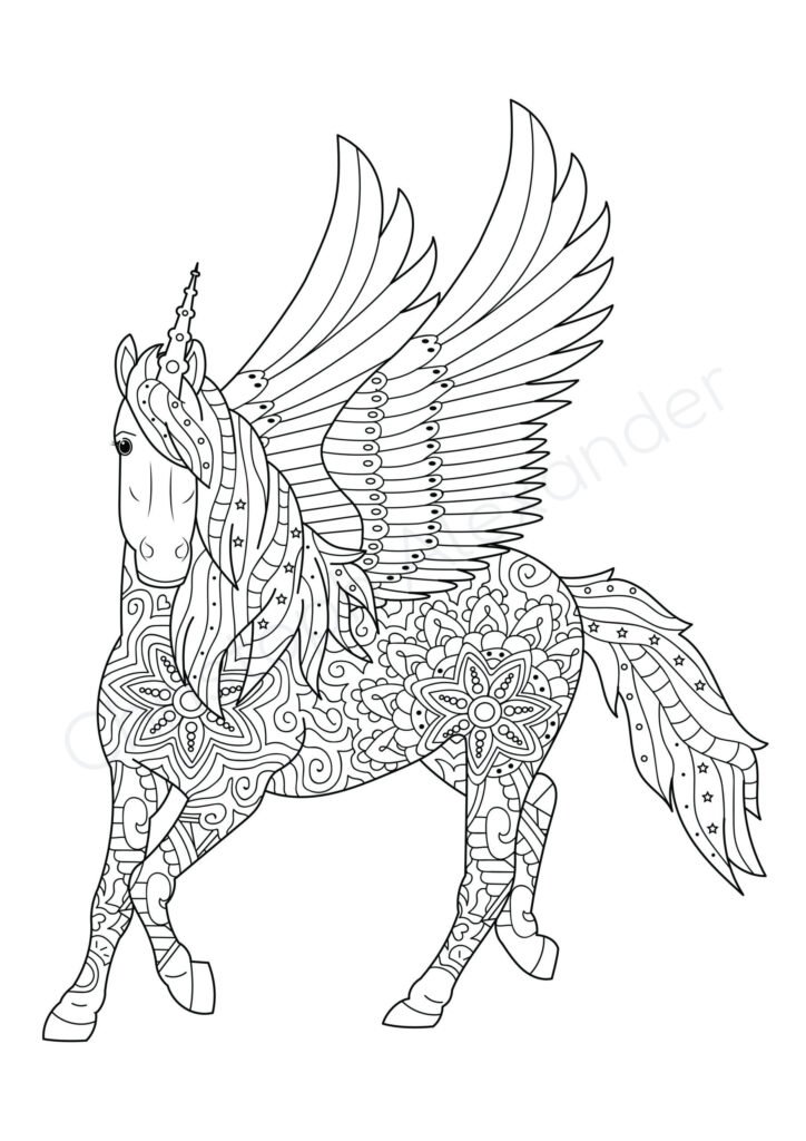 Mein fabelhaftes Einhorn Mandala Malbuch: 55 wunderschöne und einzigartige Einhorn - Mandalas für Kinder ab 8 Jahren zum Ausmalen und Entspannen.