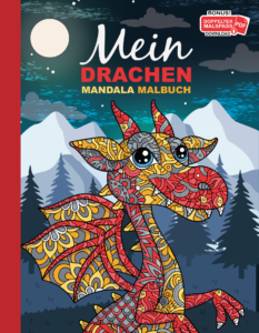Mein Drachen Mandala Malbuch: 50 tolle Dachen-Mandalas für Kinder zum Ausmalen und Entspannen.