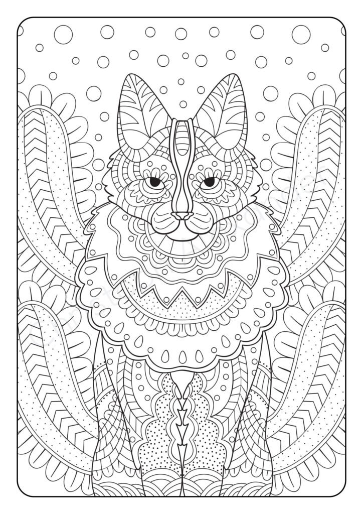 Mein Katzen Mandala Malbuch: 50 wunderschöne Katzen-Mandalas für Kinder ab 8 Jahren zum Ausmalen und Entspannen.