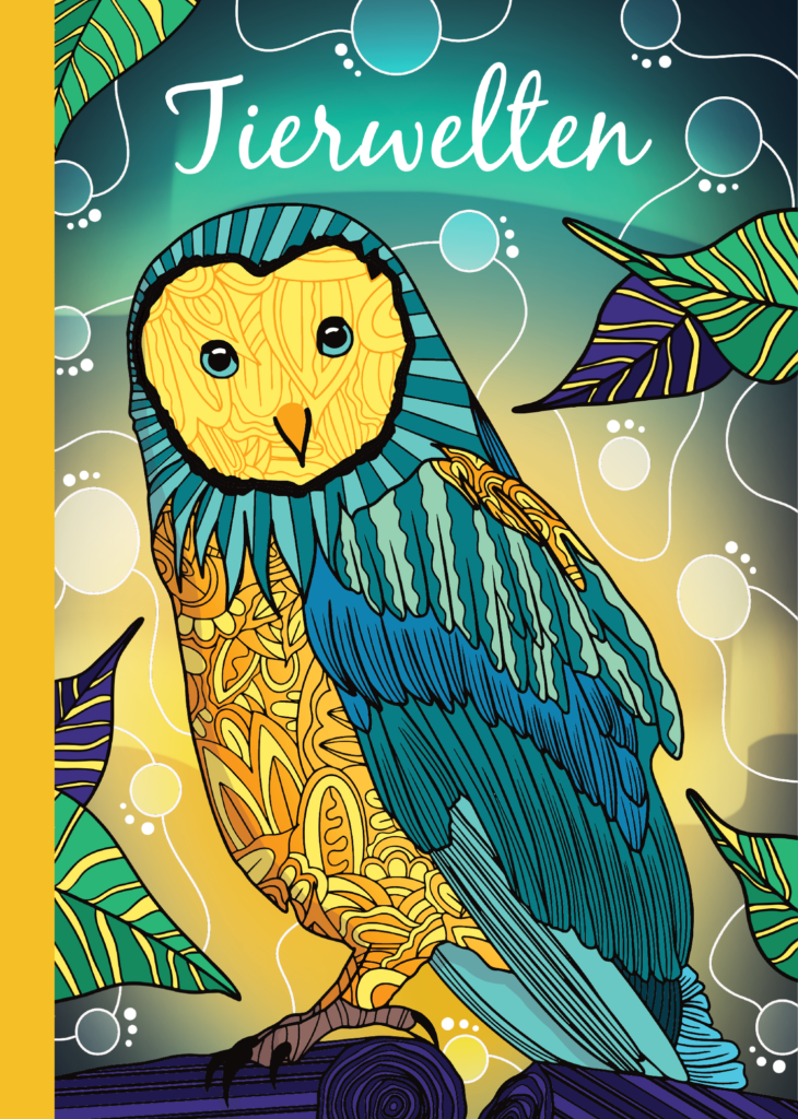 Tierwelten: 50 einzigartige Mandala-Tiere in der Wildnis. Ein Mandala-Malbuch für Kinder ab 8 Jahren und älter zum Ausmalen und Entspannen.