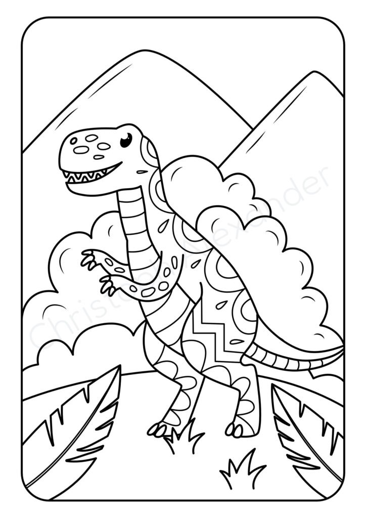 Mein dinotastisches Mandala Malbuch: 50 liebevoll gestaltete Dino-Mandalas für Kinder ab 4 Jahren zum Ausmalen und Entspannen.