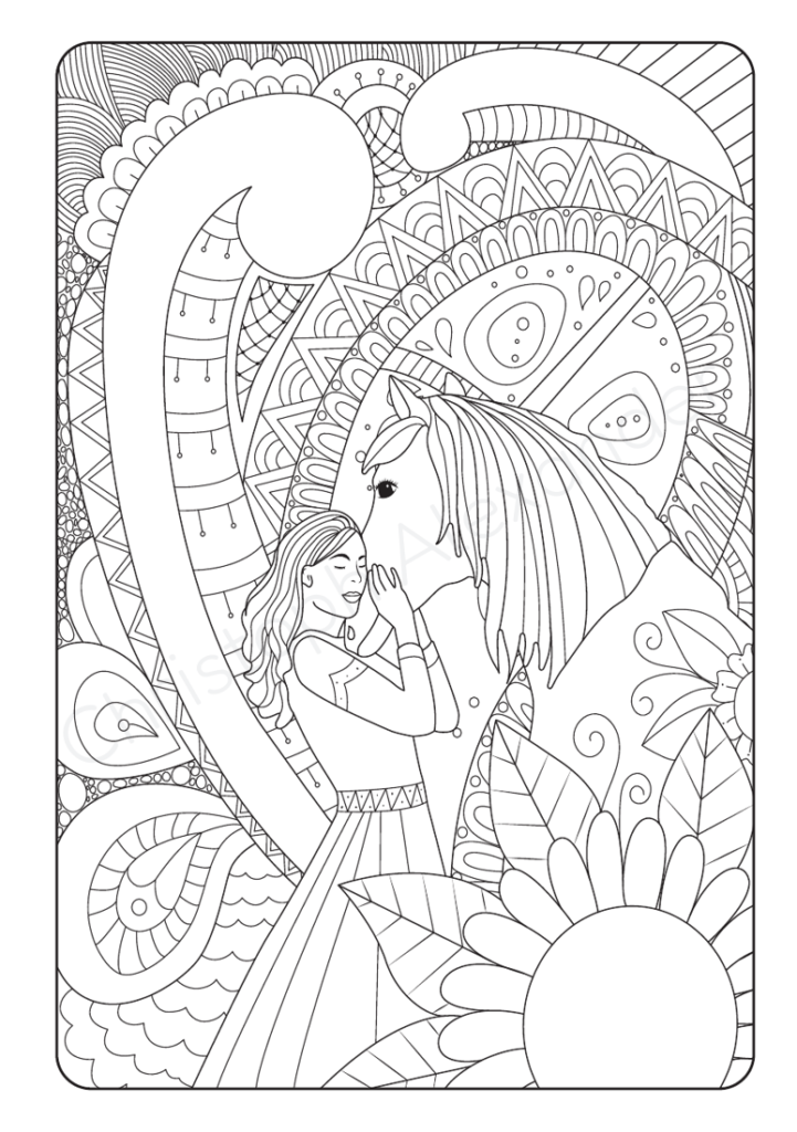 Pferde Mandalas: Aufgesattelt und los! 50 von Illustrator:innen erstellte Pferde-Mandalas für Pferdefans – kreativer Spaß und Entspannung garantiert!