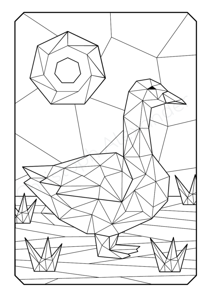 Polygone Magie: Das etwas andere Malbuch mit 50 tollen polygonen Tieren für Kinder ab 10+ Jahren zum Ausmalen und als Kopiervorlage für PädagogInnen.