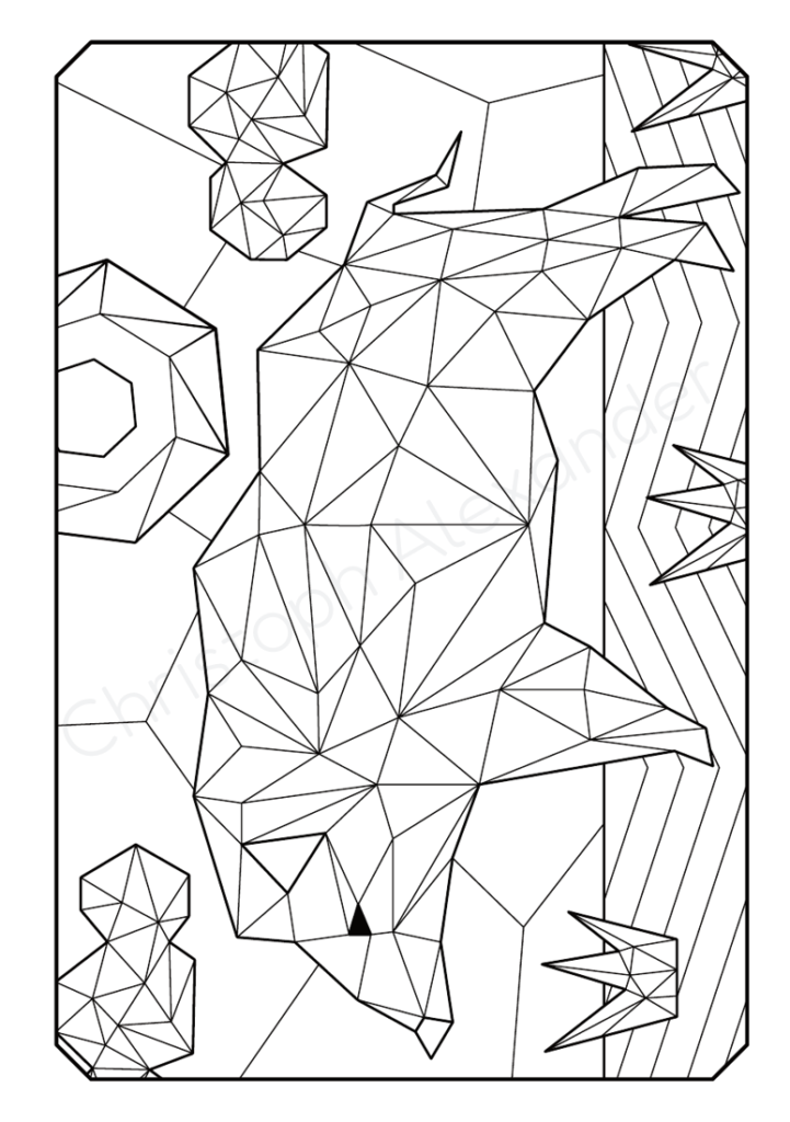 Polygone Magie: Das etwas andere Malbuch mit 55 tollen polygonen Tieren für Kinder ab 10+ Jahren zum Ausmalen und als Kopiervorlage für PädagogInnen.