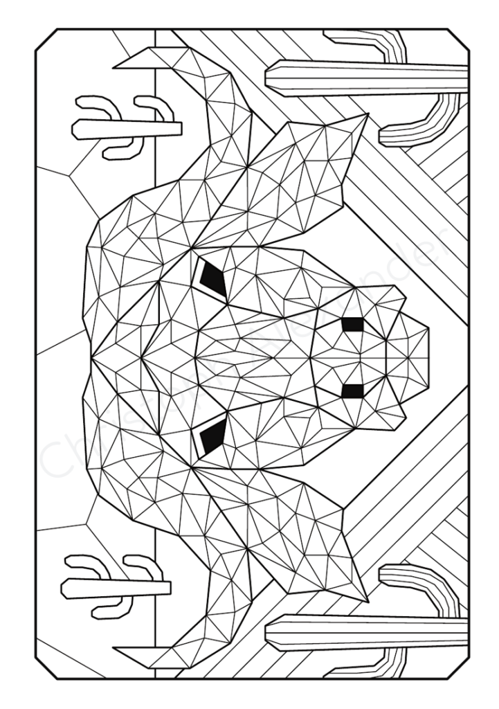 Polygone Magie: Das etwas andere Malbuch mit 50 tollen polygonen Tieren für Kinder ab 10+ Jahren zum Ausmalen und als Kopiervorlage für PädagogInnen.