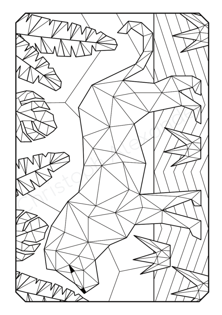 Polygone Magie: Das etwas andere Malbuch mit 50 tollen polygonen Tieren für Kinder ab 10+ Jahren zum Ausmalen und als Kopiervorlage für PädagogInnen.