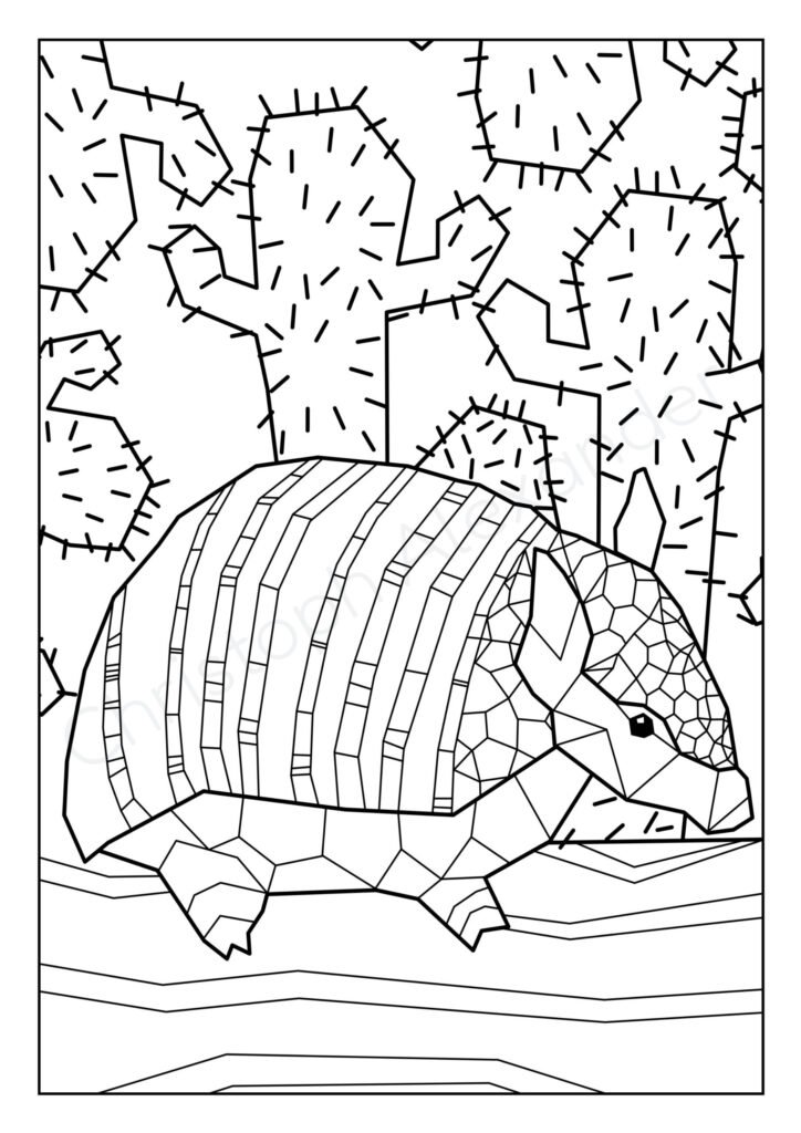 Polygone Magie: Das etwas andere Malbuch mit 50 einzigartigen polygonen Tieren für Kinder ab 8 Jahren zum Ausmalen und Entspannen.