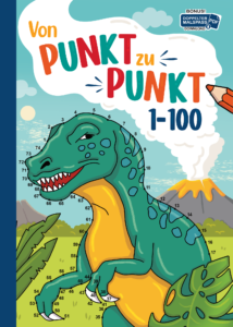 Von Punkt zu Punkt: 50 spannend gestaltete, Dino-Motive im Zahlenraum von 1-100 zum Verbinden und Ausmalen.