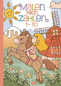 Malen nach Zahlen: Entdecke die zauberhafte Welt der Zahlen von 1-10 mit unseren liebevoll gestalteten Pferde-Motiven!