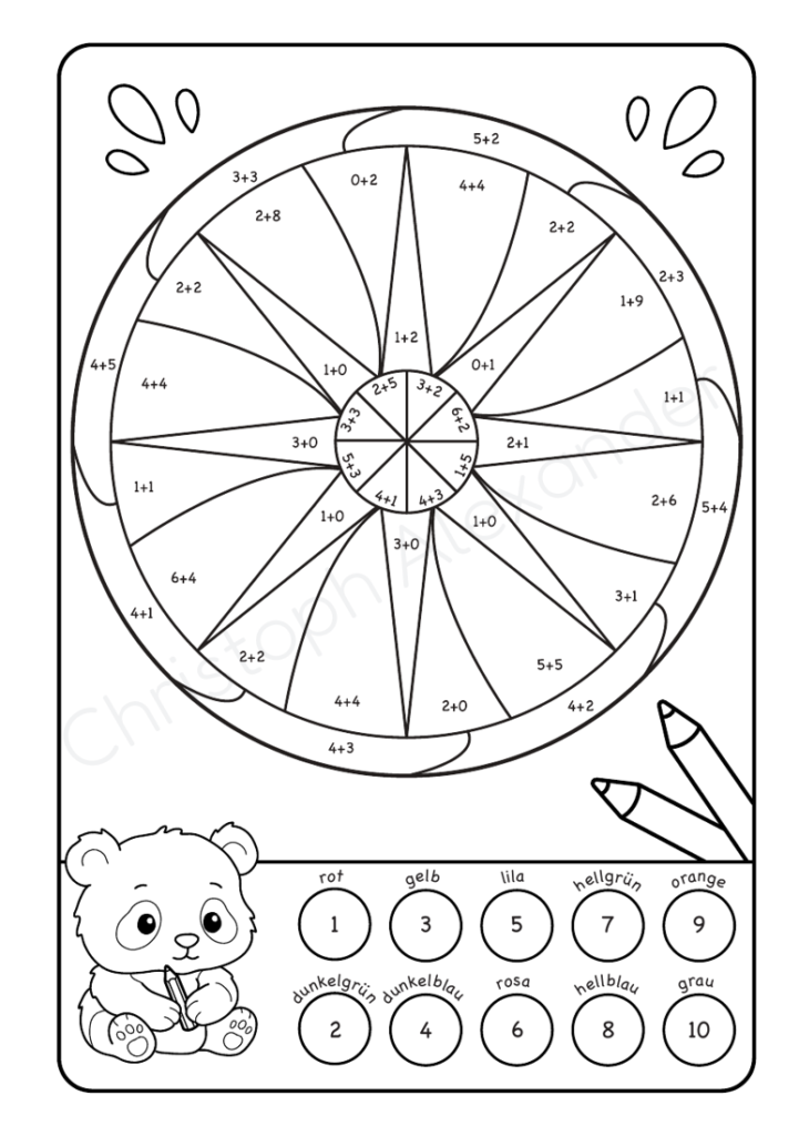Mathe Mandalas: Plus-Rechnen im Zahlenraum von 1-10 mit tollen Rechenmandalas trainieren!