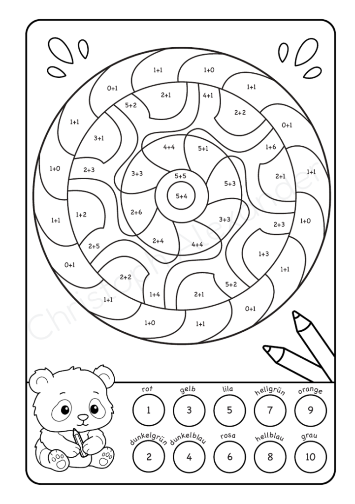 Mathe Mandalas: Plus-Rechnen im Zahlenraum von 1-10 mit tollen Rechenmandalas trainieren!