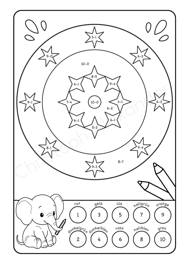 Mathe Mandalas: Minus-Rechnen im Zahlenraum von 1-10 mit tollen Rechenmandalas trainieren!