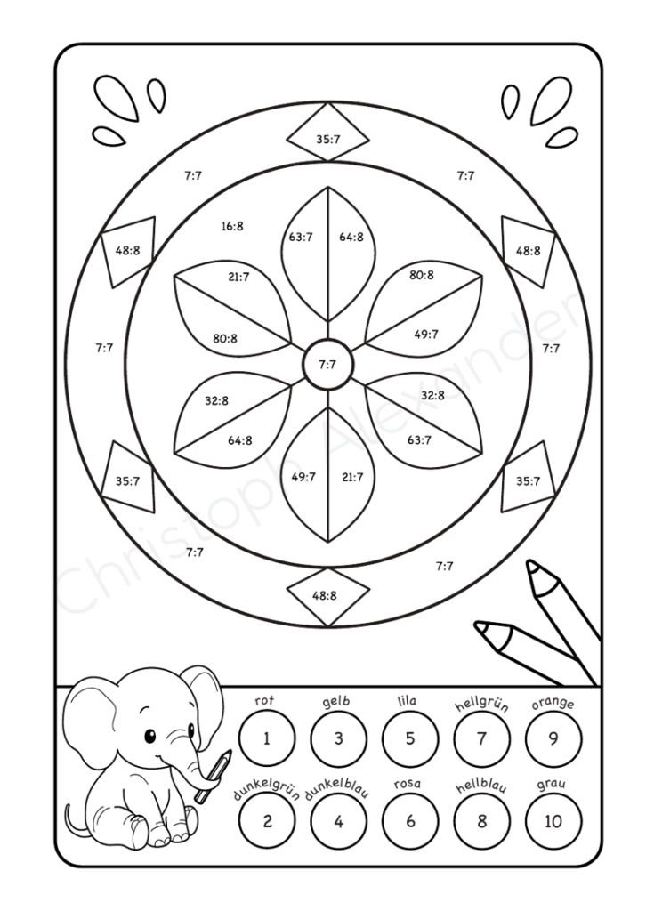 Mathe Mandalas: Dividieren mit tollen Rechenmandalas trainieren!
