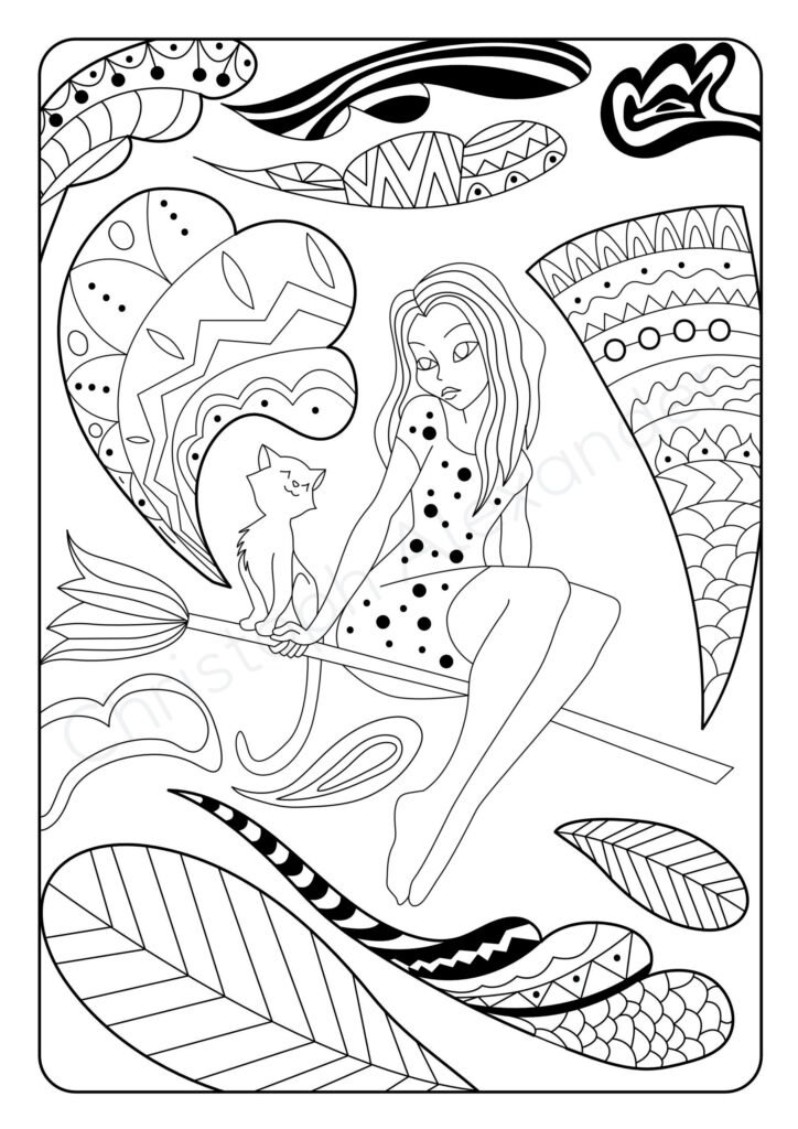 #Zauberhaft: Das verzauberte Entspannungs-Malbuch für Mädchen und Teenagerinnen mit 50 einzigartigen Motiven.