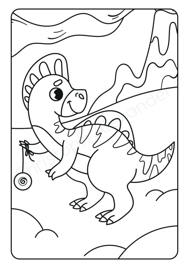 Mein schönstes Malbuch: 50 wunderschöne Dinosaurier-Motive zum Ausmalen für Kinder ab 3 Jahren.