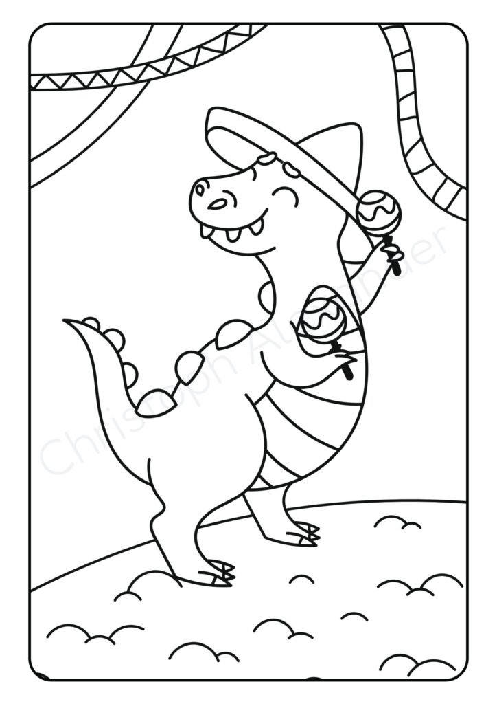 Mein schönstes Malbuch: 50 wunderschöne Dinosaurier-Motive zum Ausmalen für Kinder ab 3 Jahren.