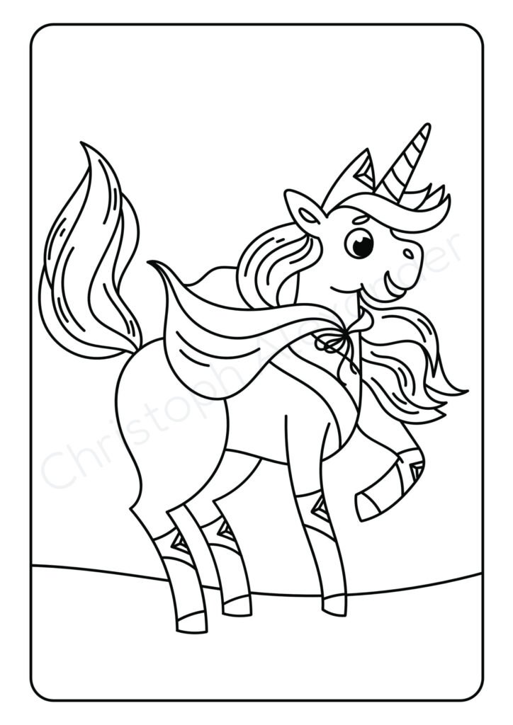 Mein schönstes Malbuch: 50 wunderschöne Einhorn-Motive zum Ausmalen und Entspannen für Kinder ab 3 Jahren.