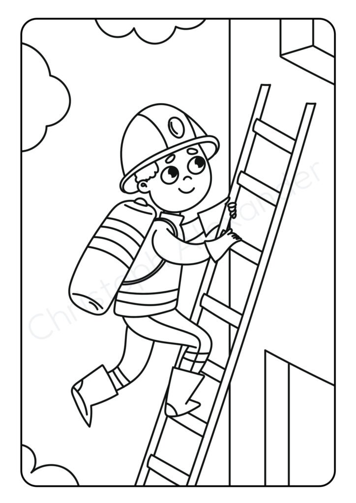 Mein schönstes Malbuch: 50 wunderschöne Feuerwehr-Motive zum Ausmalen und Entspannen für Kinder ab 3 Jahren.