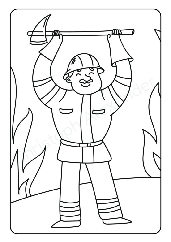 Mein schönstes Malbuch: 50 wunderschöne Feuerwehr-Motive zum Ausmalen und Entspannen für Kinder ab 3 Jahren.