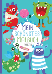 Mein schönstes Malbuch: 50 wunderschöne Monster-Motive zum Ausmalen für Kinder ab 4 Jahren.