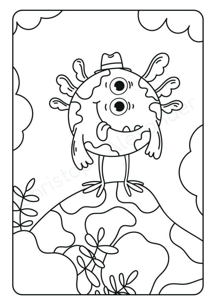 Mein schönstes Malbuch: 50 wunderschöne Monster-Motive zum Ausmalen für Kinder ab 4 Jahren.
