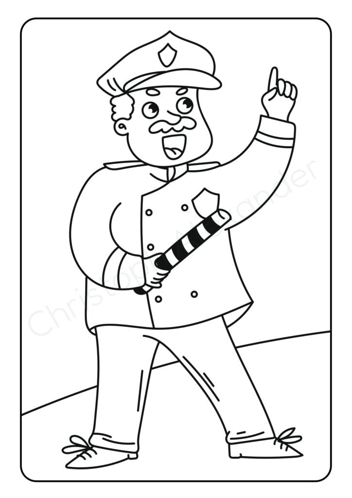 Mein schönstes Malbuch: 50 wunderschöne Polizei-Motive zum Ausmalen für Kinder ab 4 Jahren.