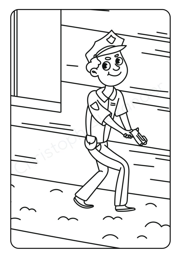 Mein schönstes Malbuch: 50 wunderschöne Polizei-Motive zum Ausmalen für Kinder ab 4 Jahren.