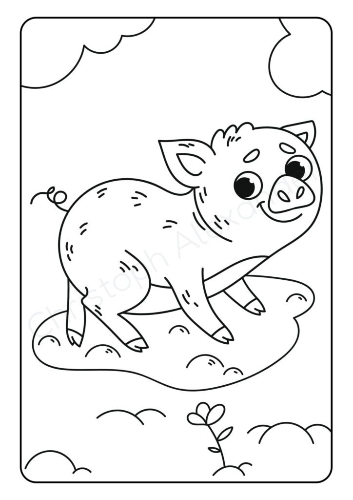 Mein schönstes Malbuch: 50 wunderschöne Tier-Motive zum Ausmalen für Kinder ab 4 Jahren.