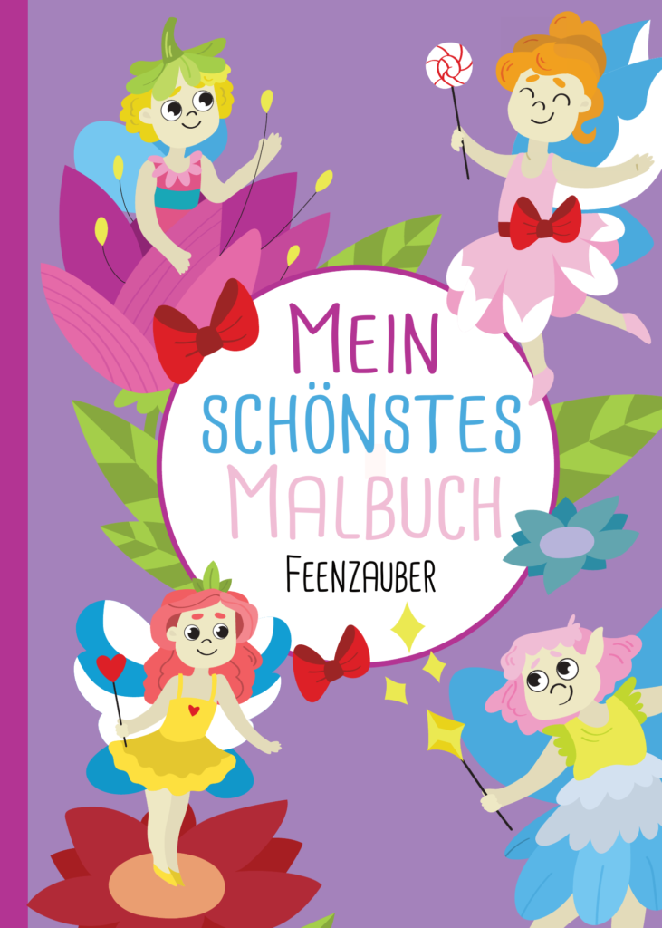 Mein schönstes Malbuch: 50 wunderschöne Feen-Motive zum Ausmalen für Kinder ab 3 Jahren.