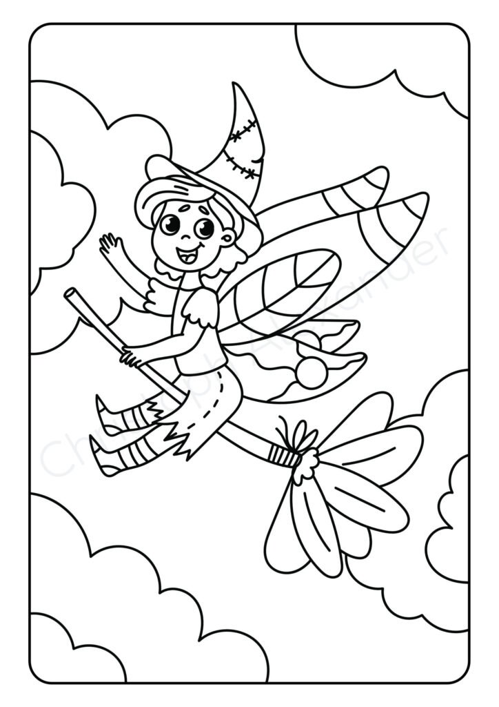 Mein schönstes Malbuch: 50 wunderschöne Feen-Motive zum Ausmalen für Kinder ab 3 Jahren.
