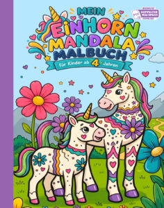Mein Einhorn Mandala Malbuch: 50 Einhorn-Mandalas für Kinder ab 4 Jahren zum Ausmalen — fördern und fordern, inklusive Gratis-PDF