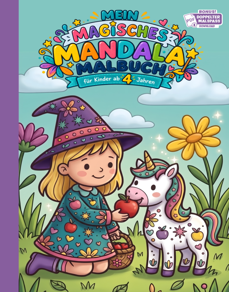 Mein magisches Mandala Malbuch: 50 magische Mandalas für Kinder ab 4 Jahren zum Ausmalen — fördern und fordern, inklusive Gratis-PDF