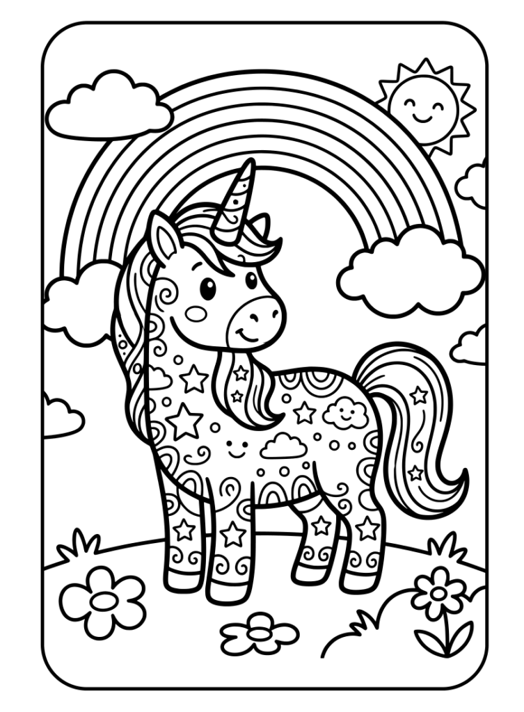 Mein Einhorn Mandala Malbuch: 50 Einhorn-Mandalas für Kinder ab 4 Jahren zum Ausmalen — fördern und fordern, inklusive Gratis-PDF