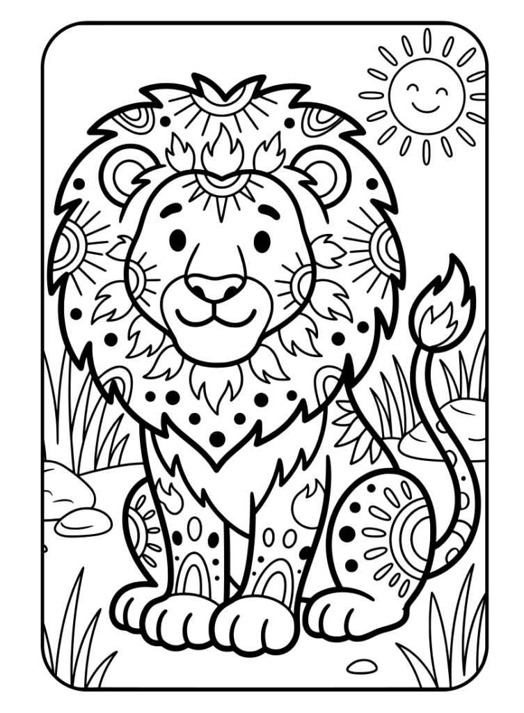 Mein Tier-Mandala Malbuch: 50 Tier-Mandalas für Kinder ab 4 Jahren zum Ausmalen — mit Löwe, Strauß & Katze, inklusive Gratis-PDF