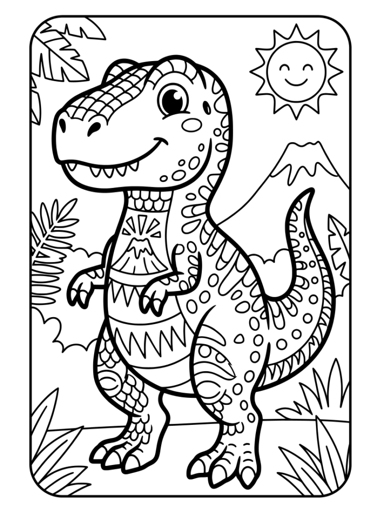 Mein Dino Mandala Malbuch: 50 Dino-Mandalas für Kinder ab 4 Jahren zum Ausmalen — fördern und fordern, inklusive Gratis-PDF